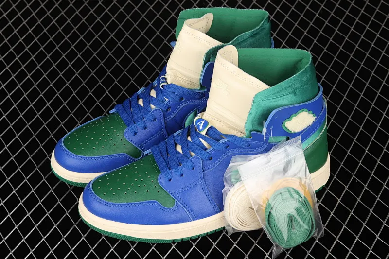 All Categories Air Jordan Jordan Series Basketball Shoes Air Jordan 1 High Air Jordan 1 Zoom Comfort AJ1 Joe 1 Blue Green California High Top Classic Retro Cultural Leisure Sports Basketball Shoes DJ1199-400